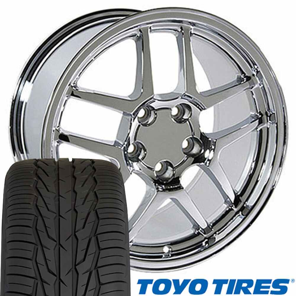 Corvette C5 Z06 STYLE Chrome Wheels And Tires for 1988-1996 Corvette o ...