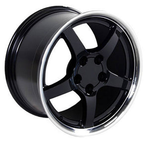 Fits Corvette Wheels And Tires Black CV05 Corvette Rims And Tires Extenza