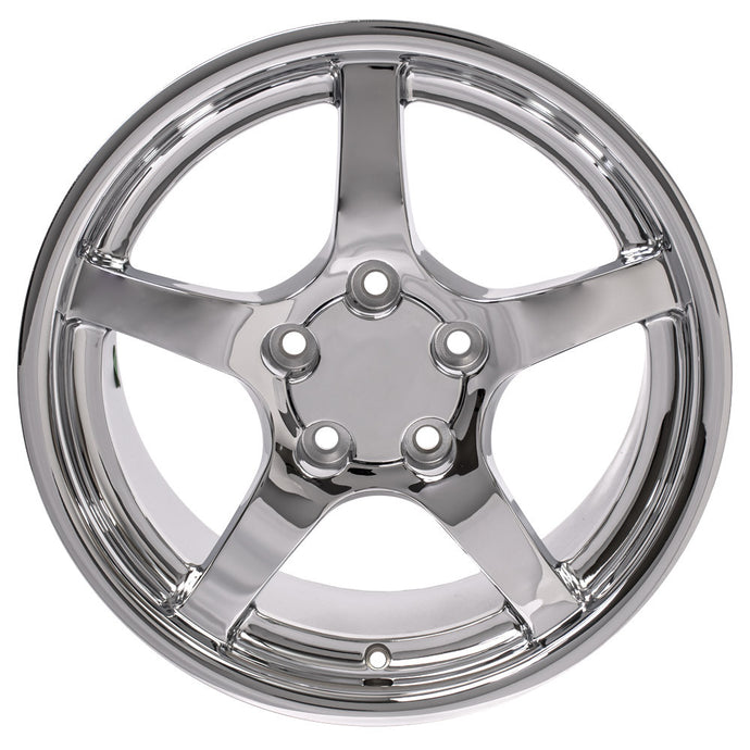 Fits Corvette Wheel C5 Rim - CV05 DD 18x9.5 Chrome Corvette Rim