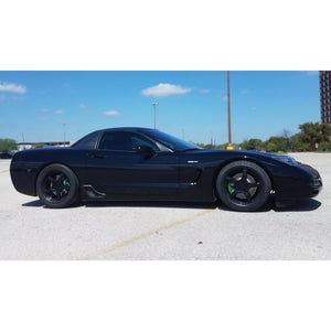 Fits Corvette Wheel C5 Rim - CV05 DD 18x9.5 Black Corvette Rim