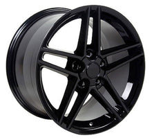 Load image into Gallery viewer, Fits Corvette Wheel C6 Z06 Rim - CV07A 17x9.5 Black Corvette Rim
