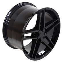 Load image into Gallery viewer, Fits Corvette Wheel C6 Z06 Rim - CV07A 17x9.5 Black Corvette Rim
