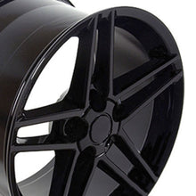 Load image into Gallery viewer, Fits Corvette Wheel C6 Z06 Rim - CV07A 17x9.5 Black Corvette Rim
