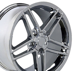 Corvette Wheels C6 Z06 Rims CV07A Chrome 18x9.5 17x9.5 Staggered from OE Wheels