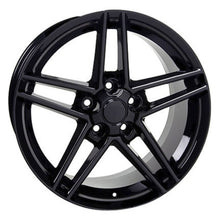Load image into Gallery viewer, Fits Corvette Wheel C6 Z06 Rim - CV07A 18x10.5 Black Corvette Rim

