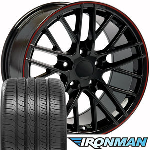 CV08B Fits 18x85 Corvette C6 ZR1 Wheels And Tires Ironman Gen3