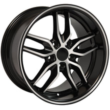 Load image into Gallery viewer, Fits Corvette Stingray Rims CV18A Satin Mach&#39;d Corvette Wheels 18x10.5/17x9.5 Staggered
