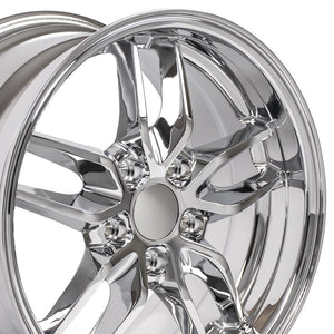 Fits Corvette Stingray Rims CV18A 17x9.5 Chrome Corvette Wheels SET