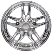 Load image into Gallery viewer, Fits Corvette Stingray Rims CV18A 17x9.5 Chrome Corvette Wheels SET
