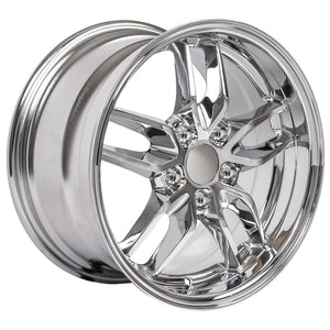 Fits Corvette Stingray Rims CV18A 17x9.5 Chrome Corvette Wheels SET