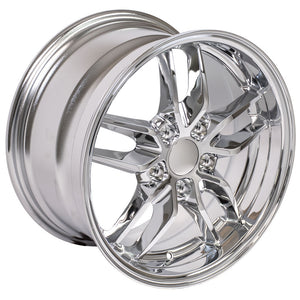 Fits Corvette Stingray Rims CV18A 17x9.5 Chrome Corvette Wheels SET