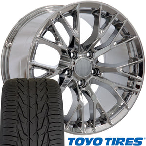 Fits Corvette Wheels And Tires Chrome CV22 Corvette Rims And Tires Extenza