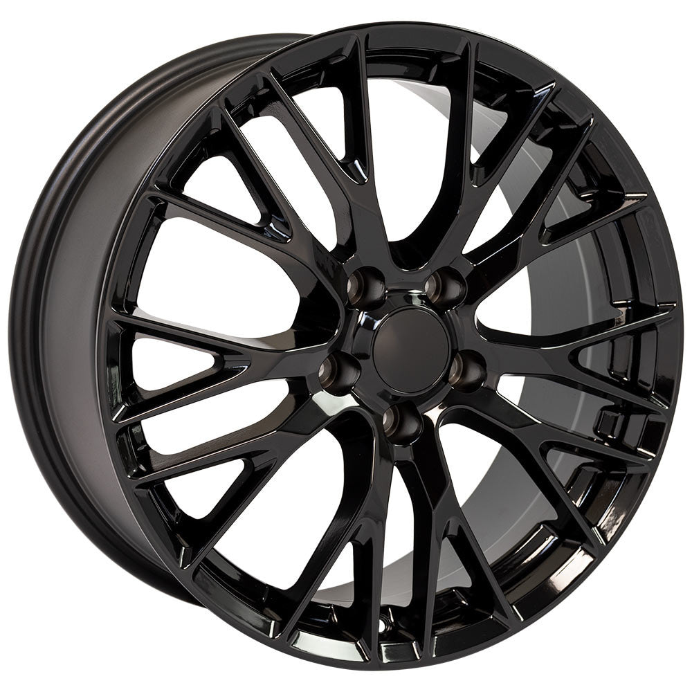 Fits Corvette Wheel - C7 Z06 Rim Style - CV22C 19x8.5 Black Corvette W ...