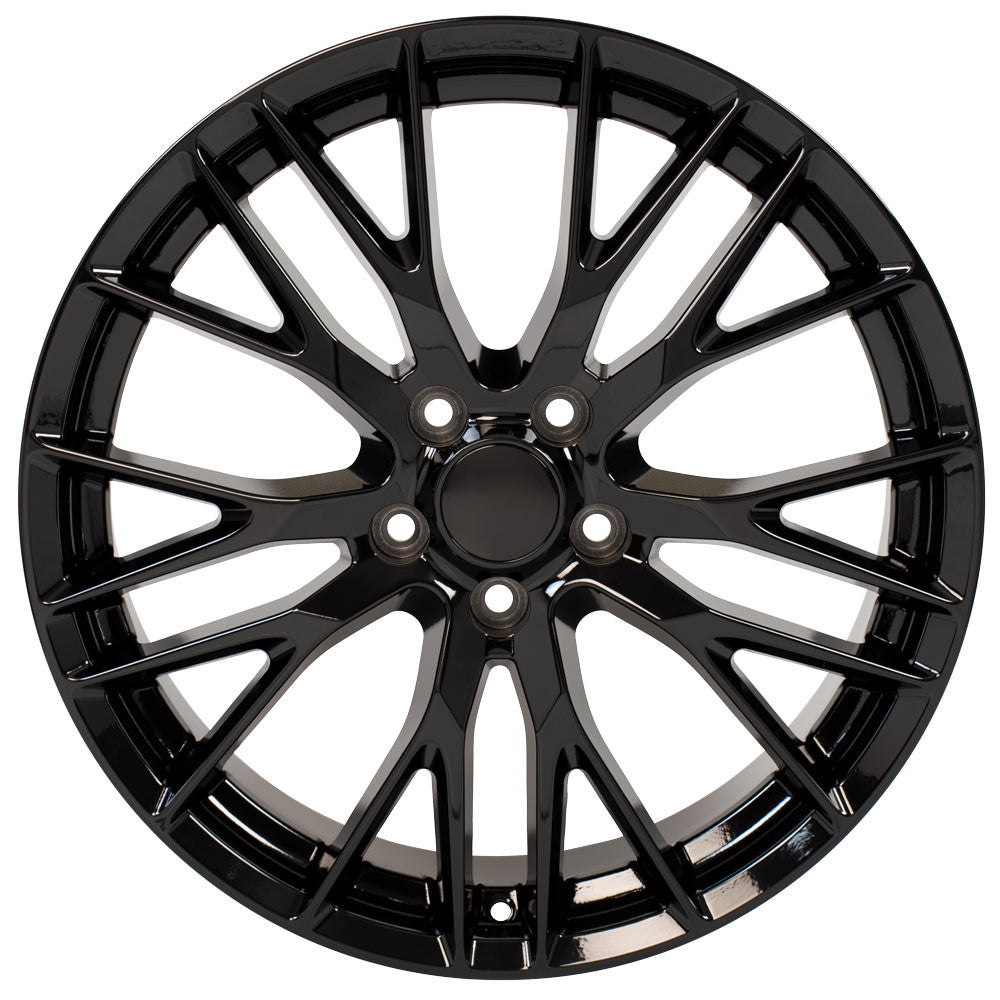 Fits Corvette Wheel - C7 Z06 Rim Style - CV22C 20x10 Black Corvette Ri ...