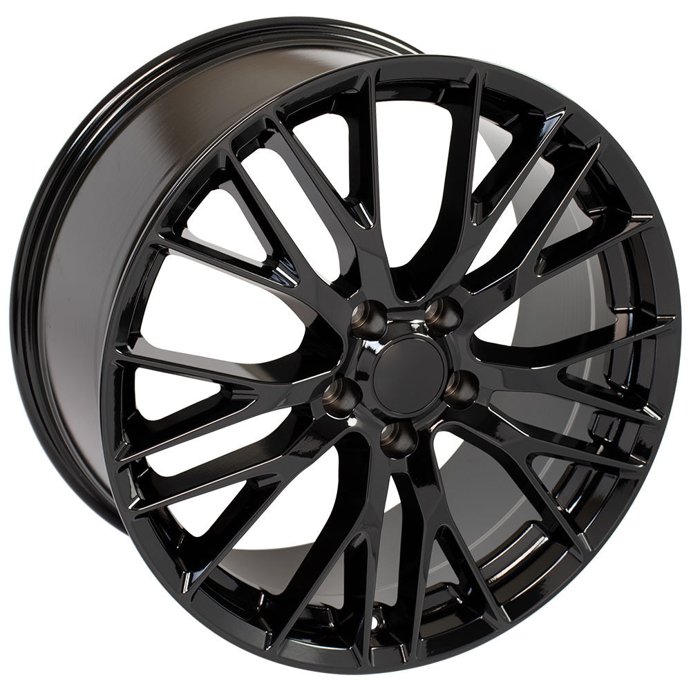 Fits Corvette Wheel - C7 Z06 Rim Style - CV22C 20x10 Black Corvette Ri ...