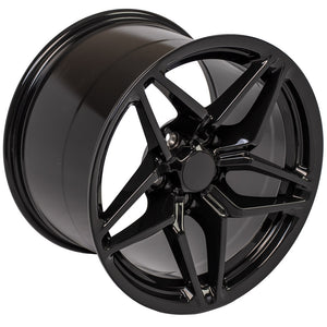 Fits Corvette Wheel C7 ZR1 Rim - CV31 17x11 Black Corvette Rim