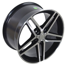 Load image into Gallery viewer, Fits Corvette Wheels C6 Z06 Rims CV07A Black Machined 18x9.5/17x9.5 Staggered
