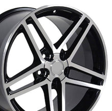 Load image into Gallery viewer, Fits Corvette Wheels C6 Z06 Rims CV07A Black Machined 18x9.5/17x9.5 Staggered
