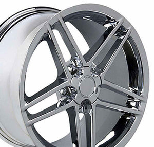 Corvette Wheels C6 Z06 Rims CV07B Chrome 19x10 18x9.5 Staggered from OE Wheels