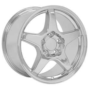 Fits Corvette Wheel ZR1 Rim - CV01 17x9.5 Chrome Corvette Rim