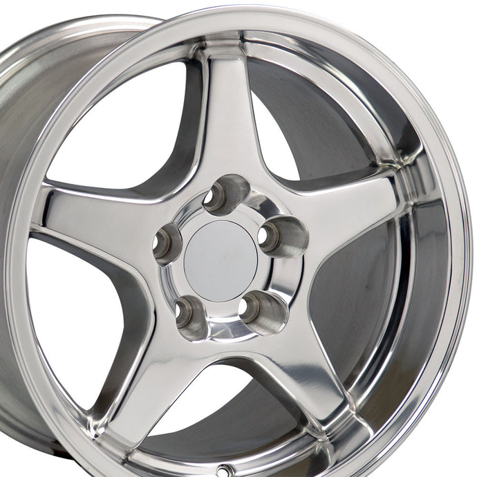 Fits Corvette ZR1 Rims CV01 Polished Corvette Wheels 17x11/17x9.5 Staggered