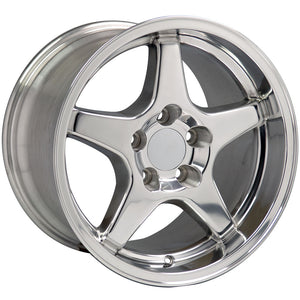 Fits Corvette ZR1 Rims CV01 Polished Corvette Wheels 17x11/17x9.5 Staggered