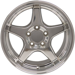 Fits Corvette ZR1 Rims CV01 Polished Corvette Wheels 17x11/17x9.5 Staggered