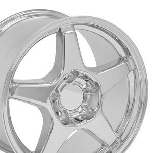 Fits Corvette ZR1 Rims CV01 Chrome Corvette Wheels 17x11/17x9.5 Staggered