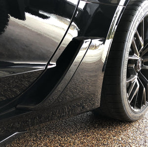 Corvette C7 Z06 Style Carbon Fiber HydroGraphics Rear Lower Quarter Panel Scoop Vents