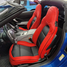 Load image into Gallery viewer, 2014-19 Corvette C7 Red with Black Leather Seat Covers from KustomCover
