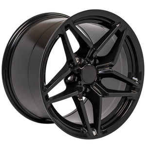 Fits Corvette C7 ZR1 Rims CV31 Black Corvette Wheels Staggered SET