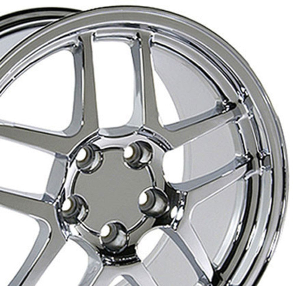 Corvette Wheels C5 Z06 Rims CV04 17x9.5 Chrome SET from OE Wheels ...