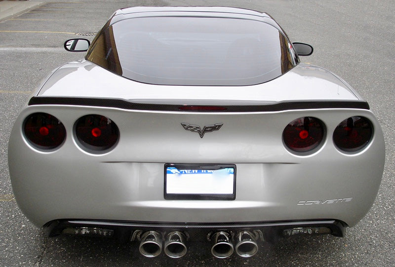 2005 - 2013 CORVETTE C6 ZR1 STYLE VISIBLE CARBON FIBER REAR SPOILER ...