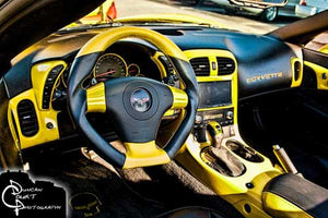 2006 - 2011 Corvette C6 Carbon Fiber or Painted Steering Wheel Spokes Bezels - LABOR ONLY