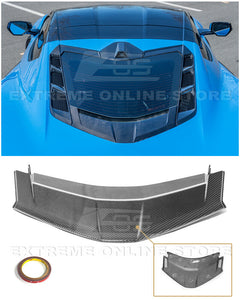 For 20-Up Corvette C8 Coupe Factory Style CARBON FIBER Rear Lower Window Trim