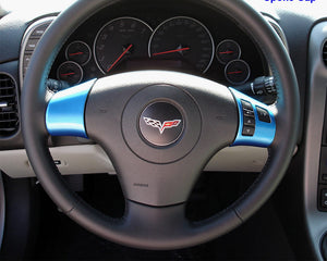2006 - 2011 Corvette C6 Carbon Fiber or Painted Steering Wheel Spokes Bezels - LABOR ONLY