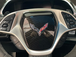 Corvette C7 Z06 Grand Sport Body Color Painted Carbon Fiber Hydro Air Bag Horn Pad
