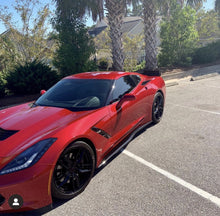 Load image into Gallery viewer, 2014-2019 C7 Corvette Z06 Grand Sport Stage 2 Wicker Spoiler Winglets - Custom Painted / Carbon Fiber HydroGraphics
