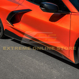 Corvette C8 5VM Side Skirts Rocker Panels Primer Black