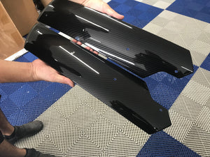 2014-2019 C7 Corvette Z06 Grand Sport Stage 2 Wicker Spoiler Winglets - Custom Painted / Carbon Fiber HydroGraphics