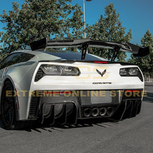 2015 - 2019 Corvette C7 Visible Carbon Fiber Diffuser Add On Panels
