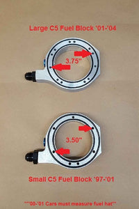ECS C5 Corvette Fuel Block E85 -10/-8AN 97 to 03 Corvette 3.75 Bolt to Bolt