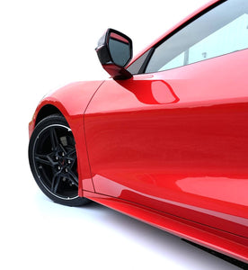 C8 Corvette 2020 Splash Guard Mud Flaps - Front & Rear Options - Custom Painted Carbon Fiber