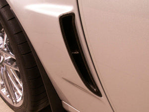 Corvette C6 Z06 ZR1 Grand Sport Carbon Fiber HydroGraphics Quarter Panel Grilles - Labor Only Driver