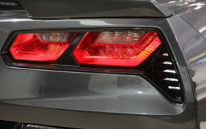 Corvette C7 Stingray Carbon Fiber HydroGraphics Tail Light Lamp Bezels OEM GM