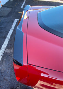 2005 - 2013 Corvette C6 ZR1 Style Carbon Fiber HydroGraphics Spoiler - ABS Plastic