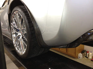 Corvette C6 Z06 ZR1 Grand Sport Carbon Fiber Hydro Rear Mud Splash Guards