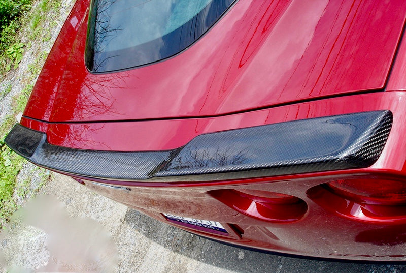 2005 - 2013 CORVETTE C6 ZR1 STYLE VISIBLE CARBON FIBER REAR SPOILER ...