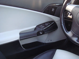 2005 - 2013 C6 Corvette Carbon Fiber HydroGraphics Door Lock Bezels with Memory Seats
