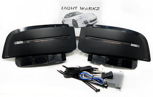 2005-2013 C6 Corvette BRABUS-STYLE LED Fog Runner Light Lamps - Projector Style Black